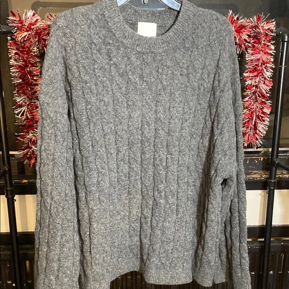 H&M Sweaters Gray Cable Knit Mens Sweater Poshmark